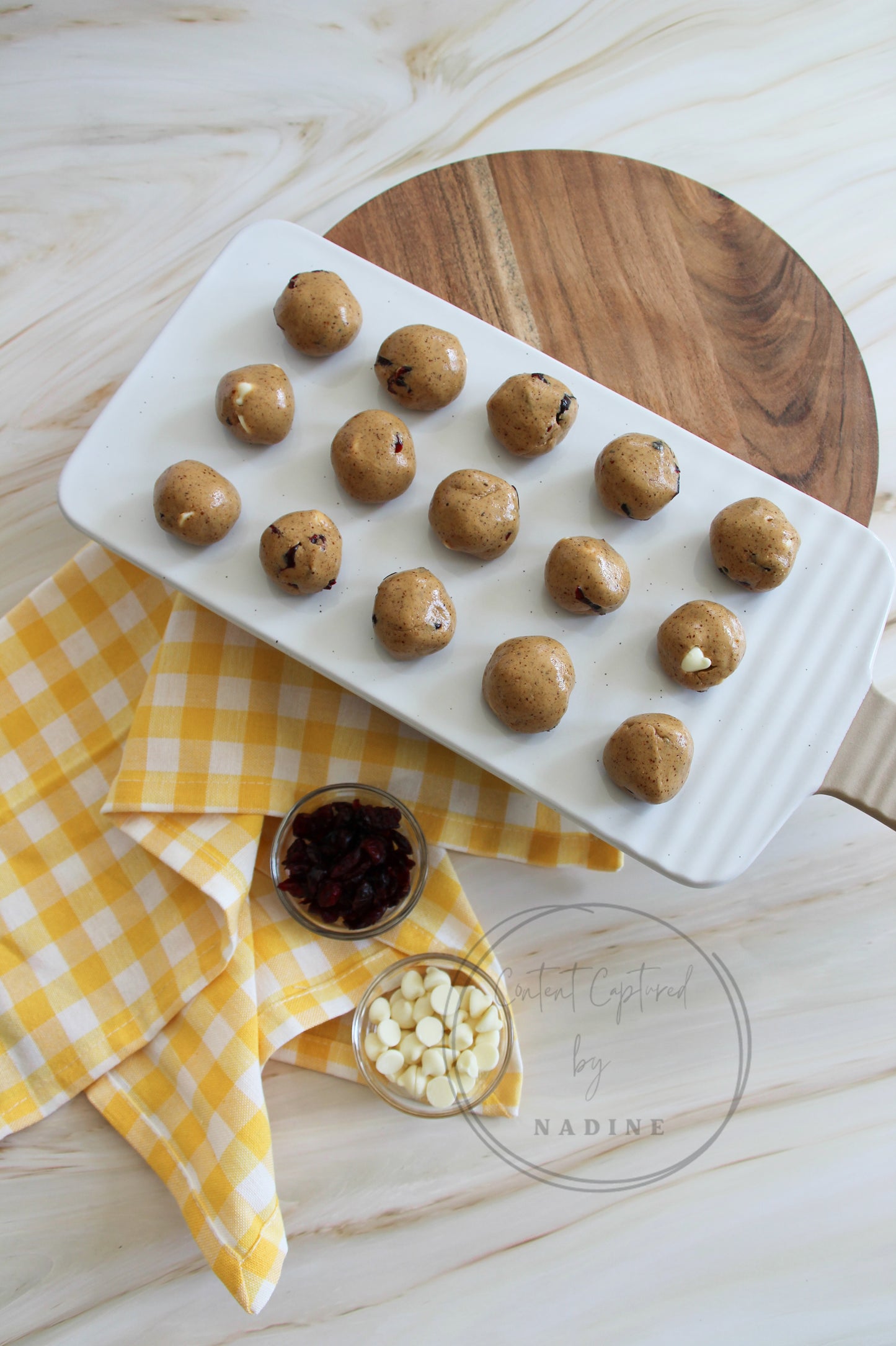 Cranberry and White Chocolate Protein Balls