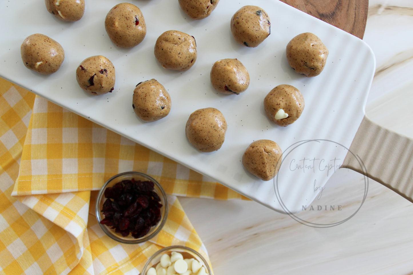 Cranberry and White Chocolate Protein Balls