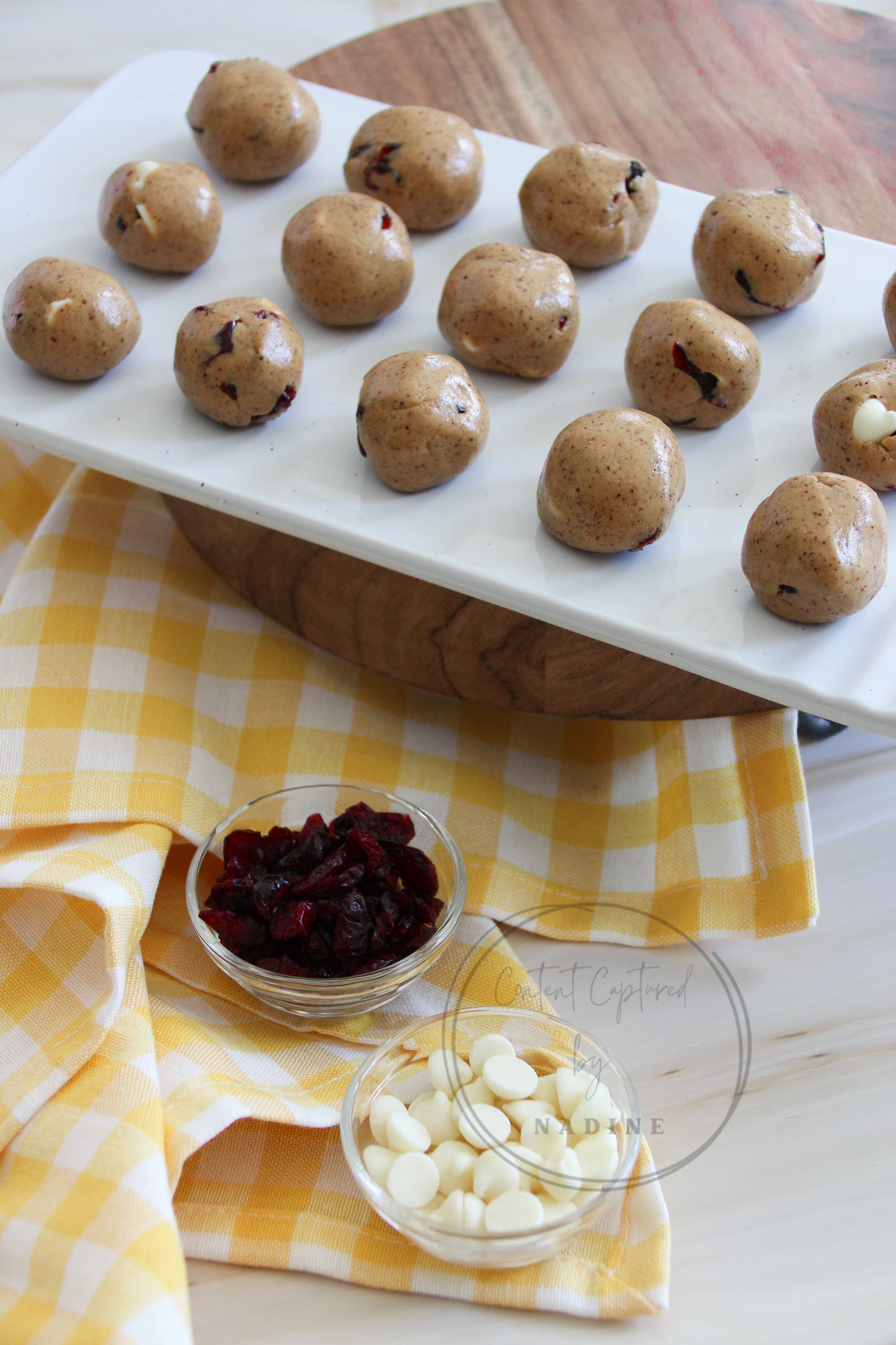 Cranberry and White Chocolate Protein Balls