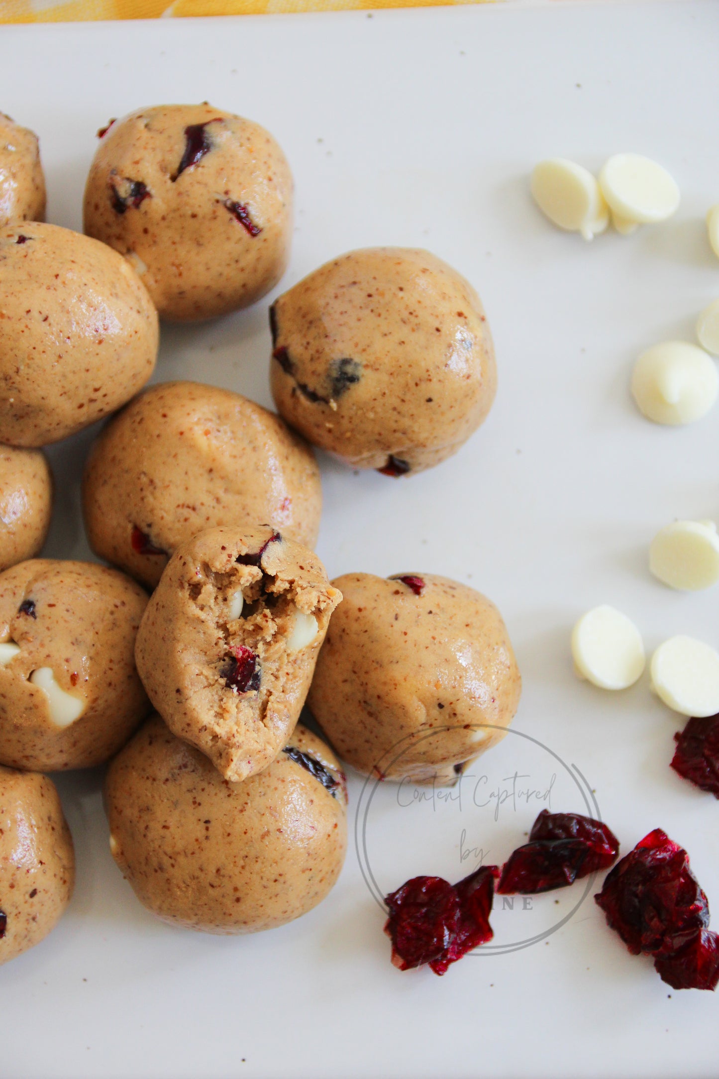 Cranberry and White Chocolate Protein Balls