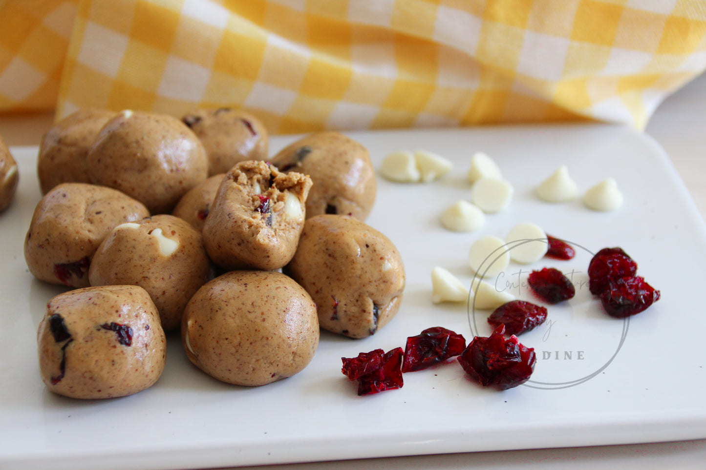 Cranberry and White Chocolate Protein Balls