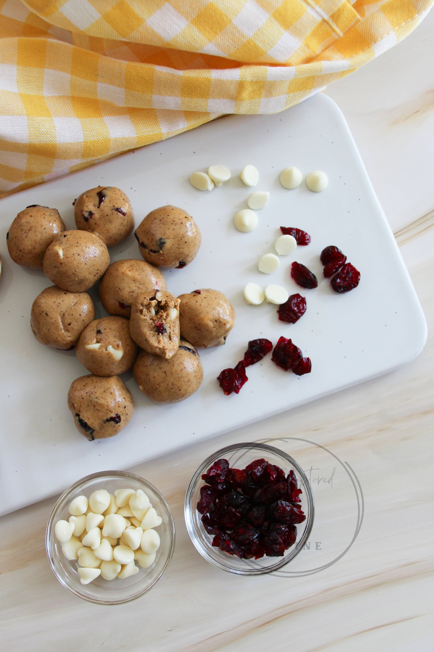 Cranberry and White Chocolate Protein Balls