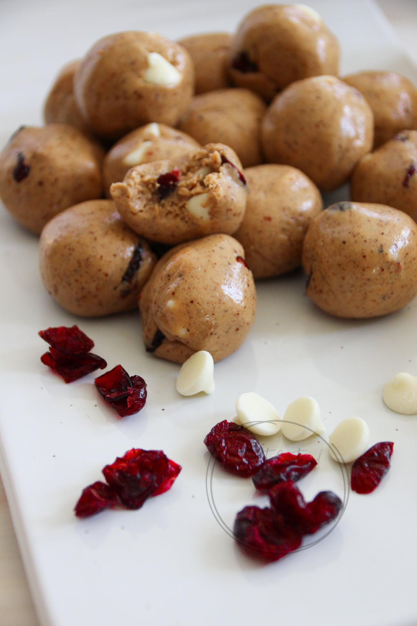 Cranberry and White Chocolate Protein Balls