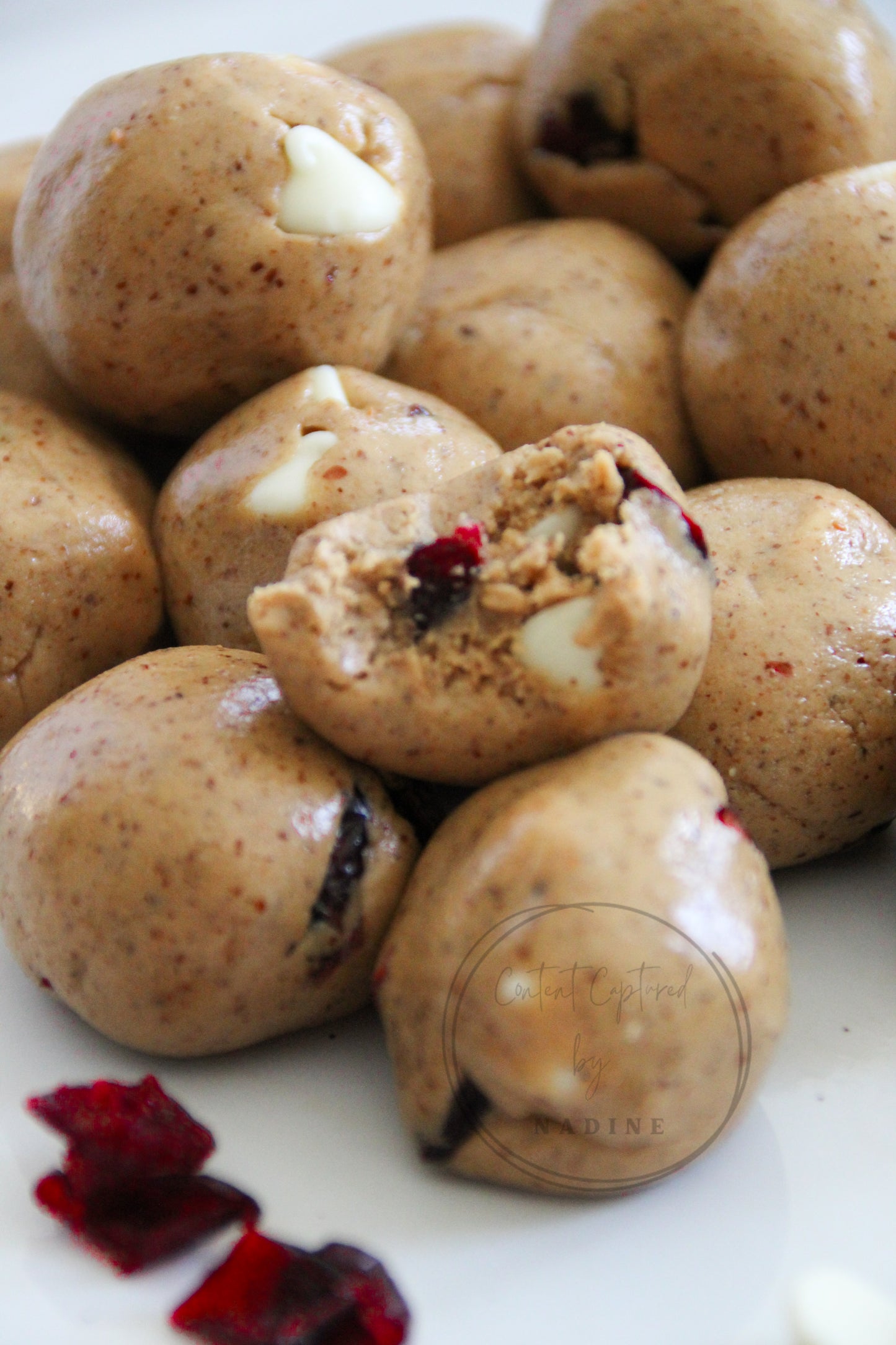 Cranberry and White Chocolate Protein Balls